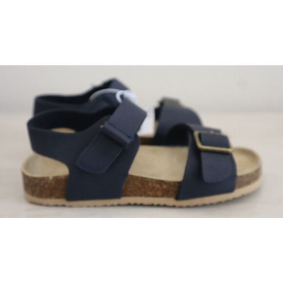 The Children's Place Toddler Boys Sz 11 Navy Faux Leather Buckle Sandals - Picture 6 of 8